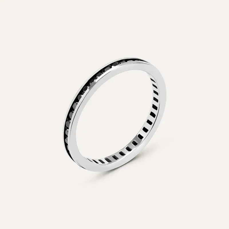 Stroili Anello Eternity L homme Diamant Oro Bianco Diamante