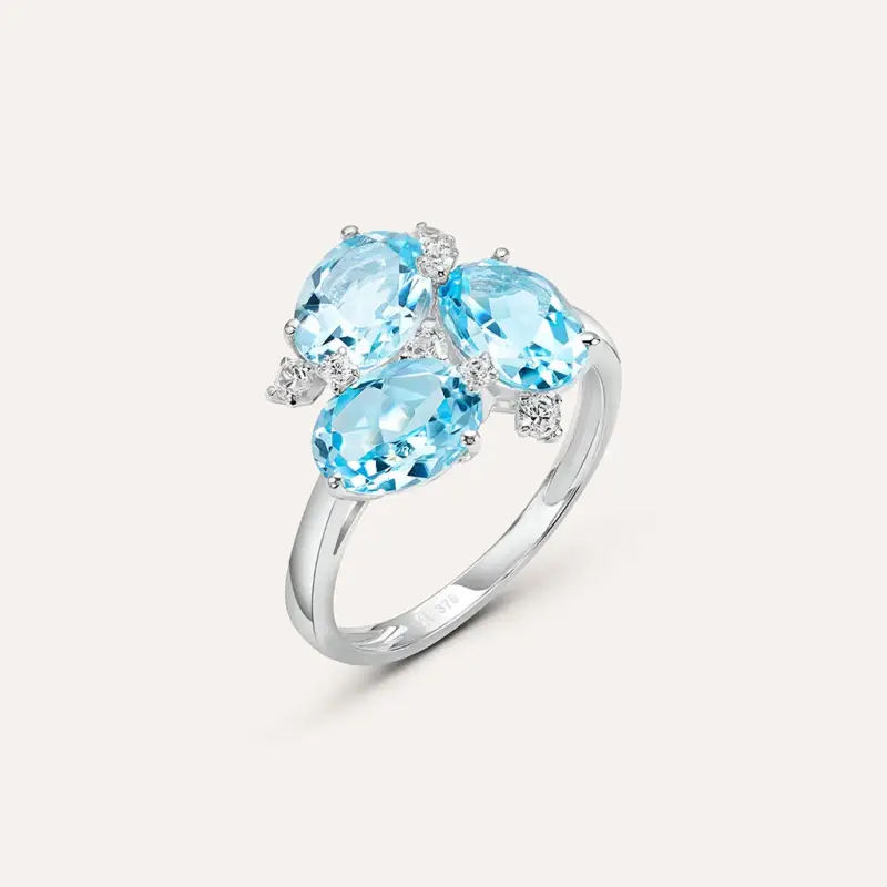 Stroili Anello Fantasia Amélie Oro Bianco Topazio Cubic Zirconia