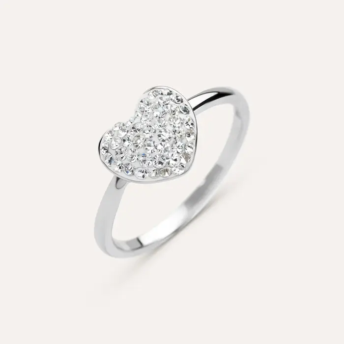 Stroili Anello Fantasia Aura Acciaio Cristallo Bianco