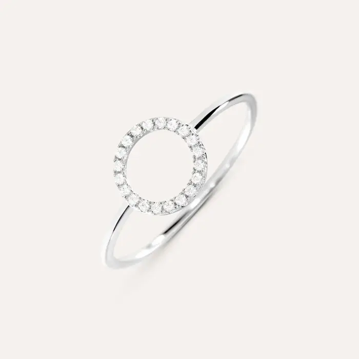 Stroili Anello Fantasia Silver Shine Argento Rodiato Cubic Zirconia