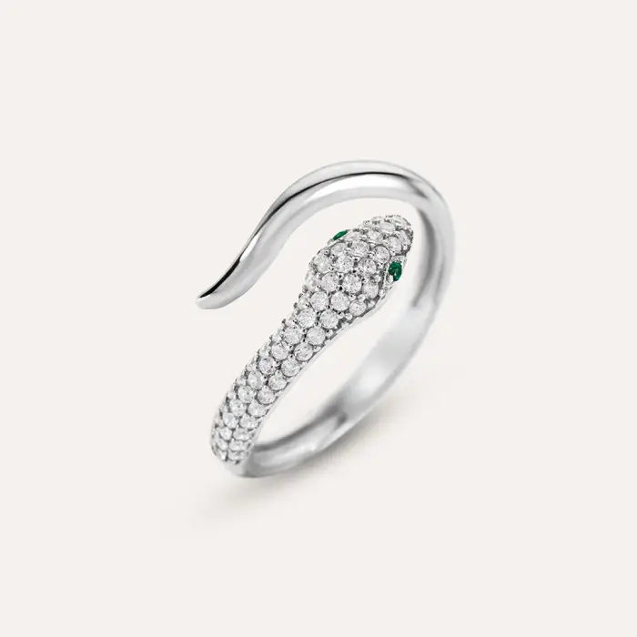 Anello Fantasia Silver Shine Argento Rodiato Cubic Zirconia Bianco