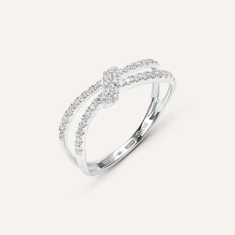 Stroili Anello Fantasia Sophia Oro Bianco Diamante