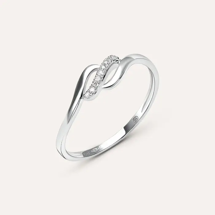 Stroili Anello Fantasia Sophia Oro Bianco E Diamanti