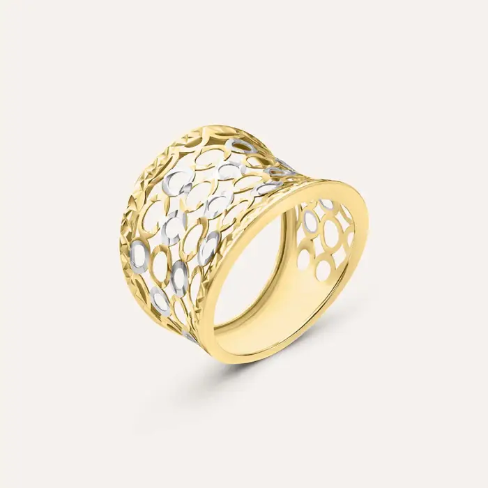 Stroili Anello Fascia Golden Lover Oro Bicolore