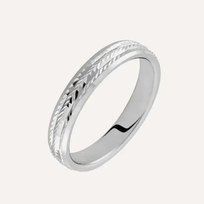 Stroili Anello Fedina Silver Collection Argento Rodiato Bianco