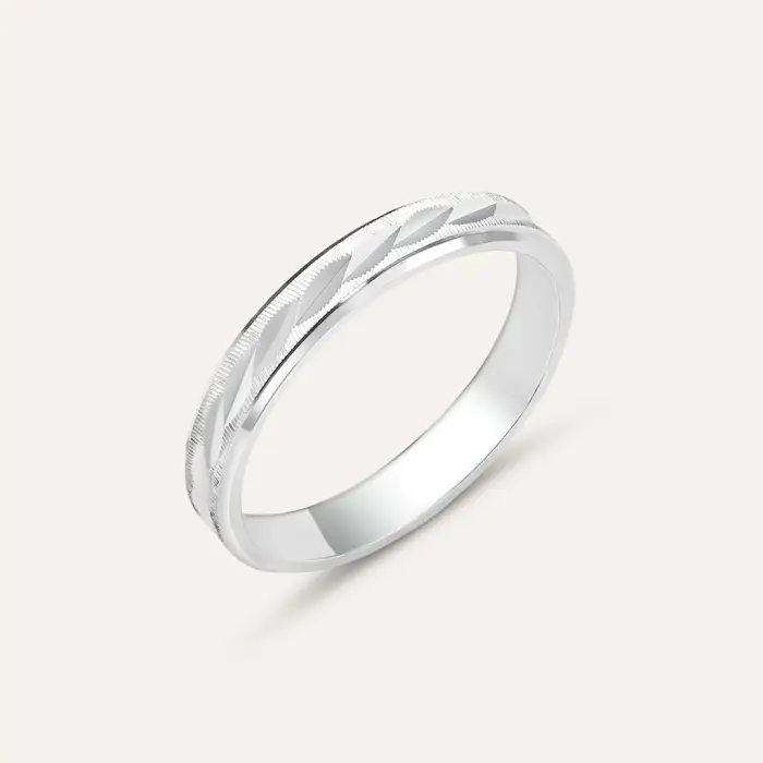 Stroili Anello Fedina Silver Collection Argento Rodiato Bianco