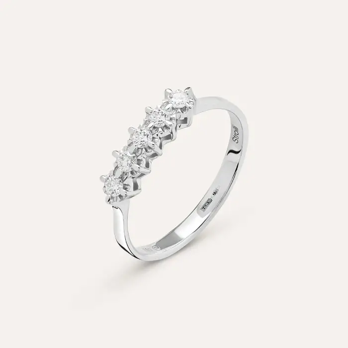 Stroili Anello Riviere Diamazing Oro Bianco Diamante