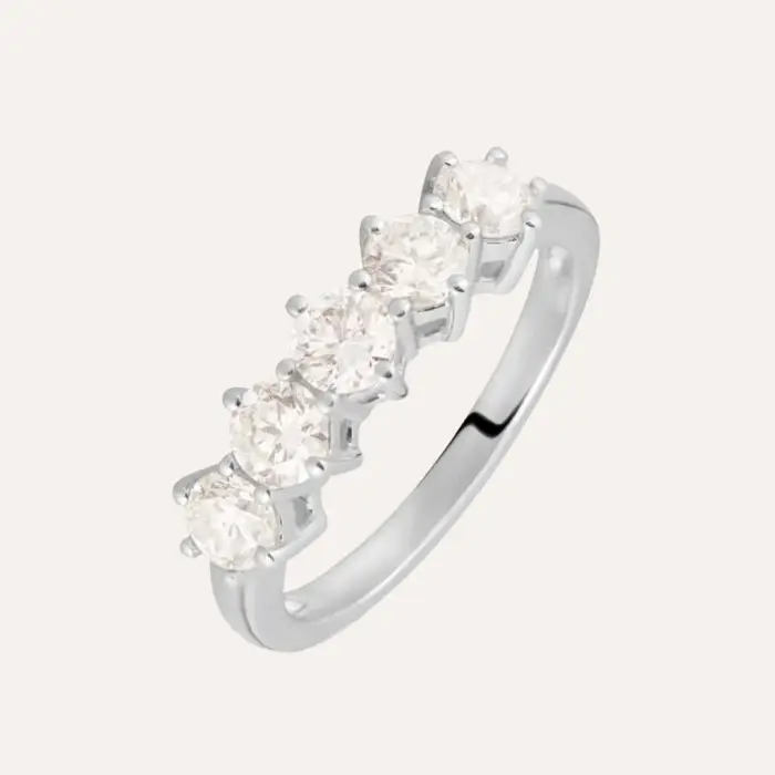 Stroili Anello Riviere Firmamenti Oro Bianco Diamante