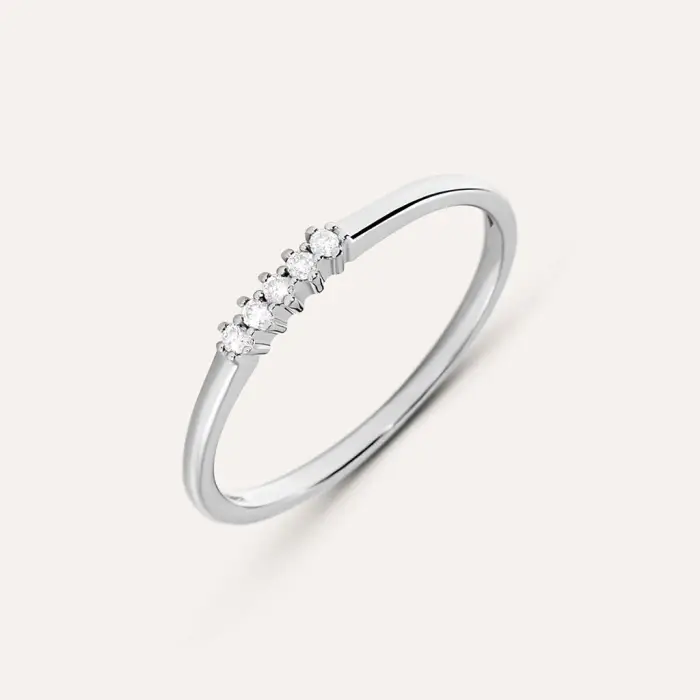 Stroili Anello Riviere Grace Oro Bianco Diamante