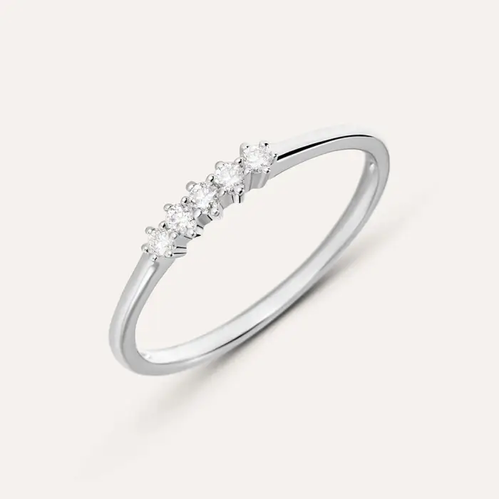 Stroili Anello Riviere Grace Oro Bianco Diamante