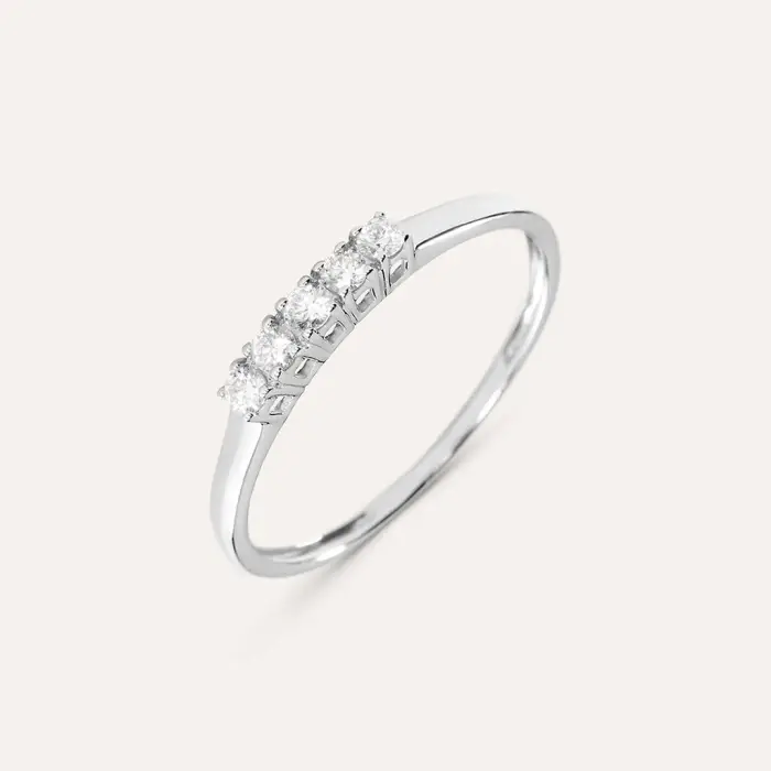Stroili Anello Riviere Grace Oro Bianco Diamante