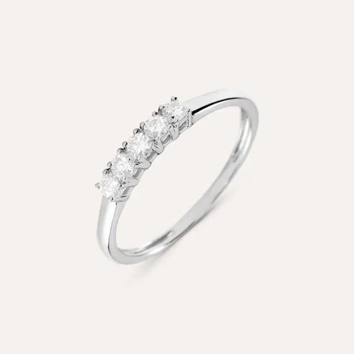 Stroili Anello Riviere Grace Oro Bianco Diamante