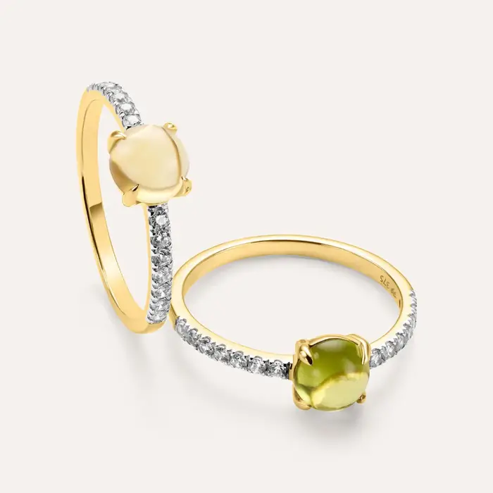 Stroili Anello Solitario Amélie Oro Giallo Peridoto Cubic Zirconia