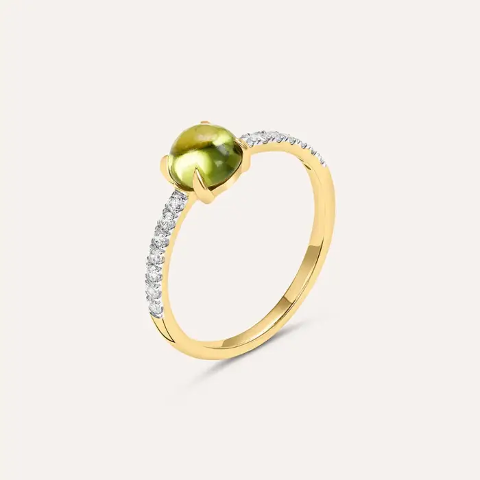 Stroili Anello Solitario Amélie Oro Giallo Peridoto Cubic Zirconia