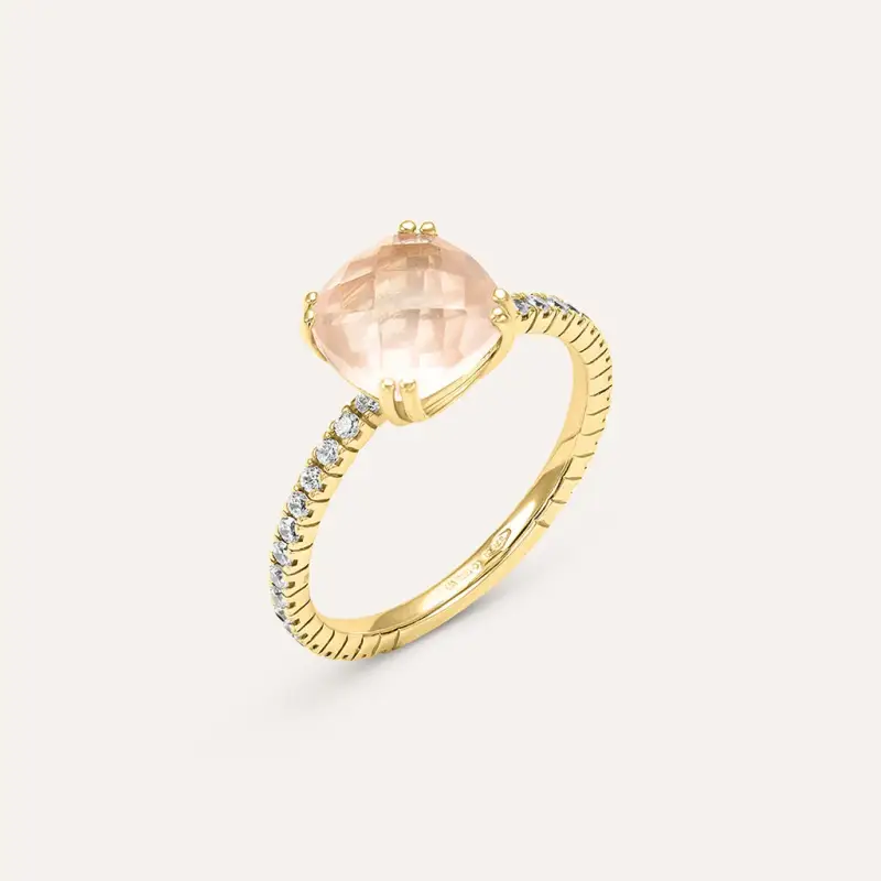 Stroili Anello Solitario Amélie Oro Giallo Quarzo Cubic Zirconia