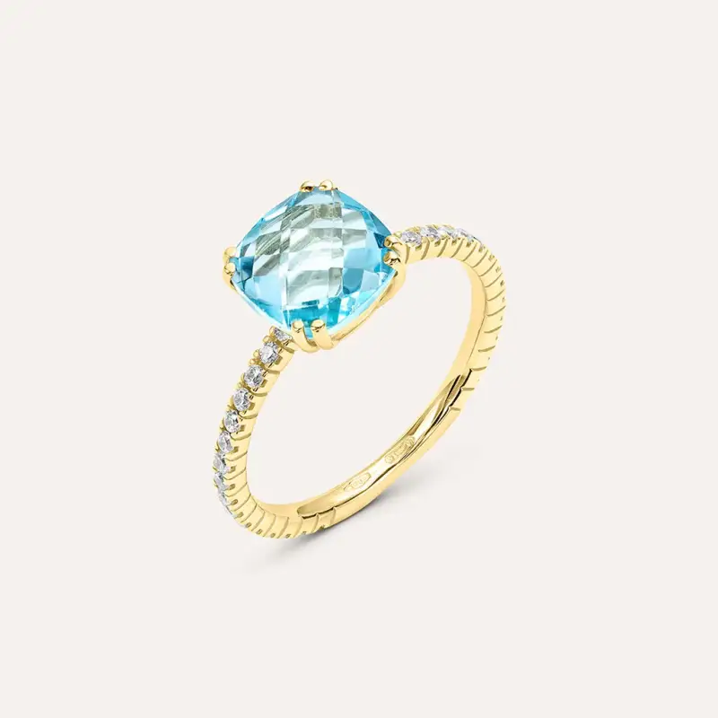 Stroili Anello Solitario Amélie Oro Giallo Topazio Cubic Zirconia