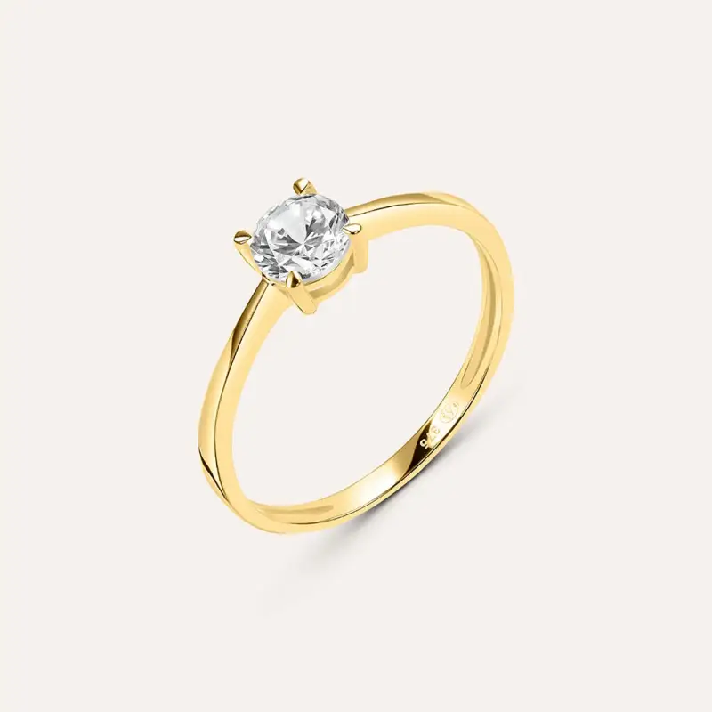 Stroili Anello Solitario Claire Oro Giallo Cubic Zirconia