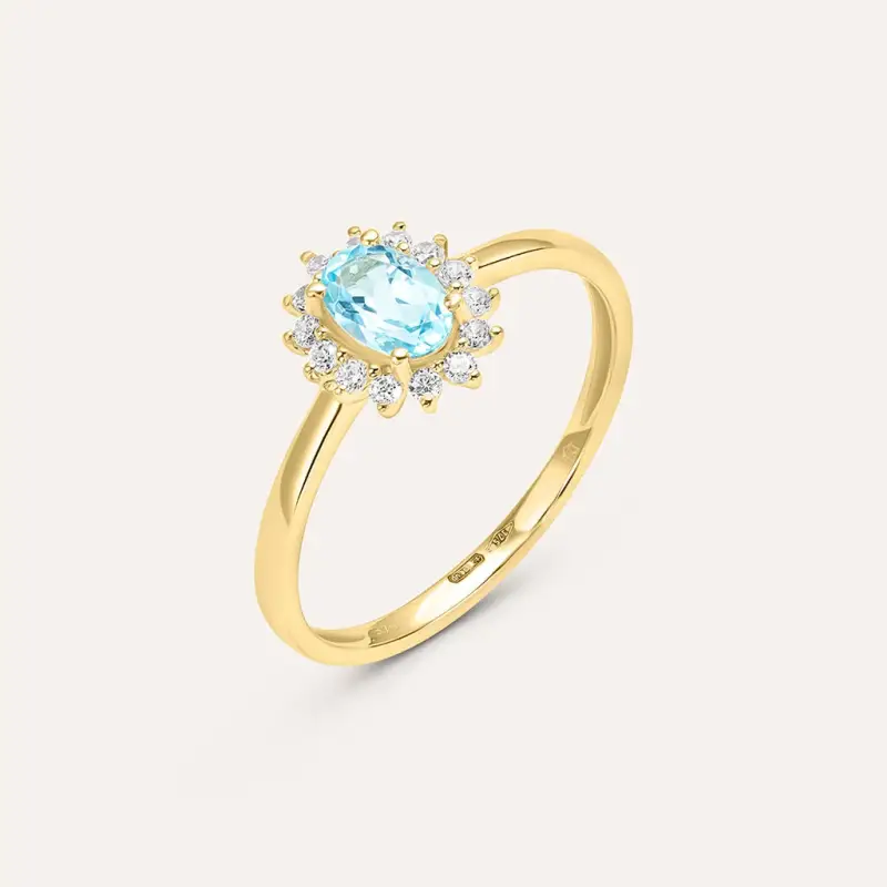 Stroili Anello Solitario Kate Amélie Oro Giallo Topazio Cubic Zirconia