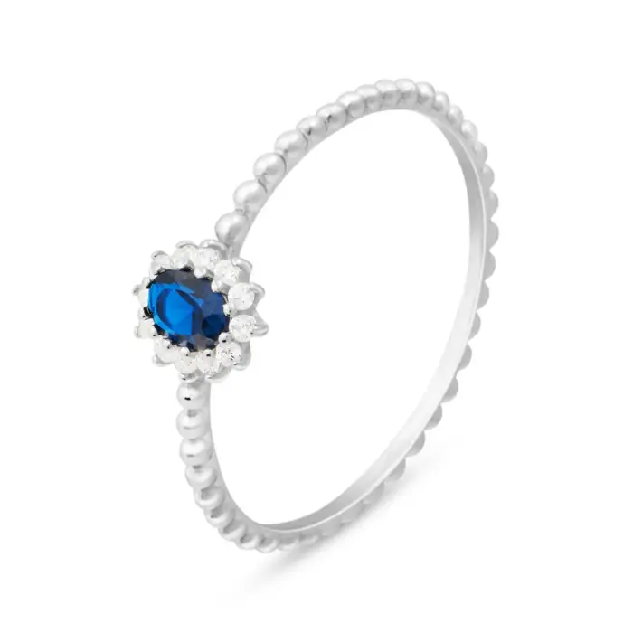 Anello Solitario Kate Silver Elegance Argento Rodiato Cubic Zirconia Bianco