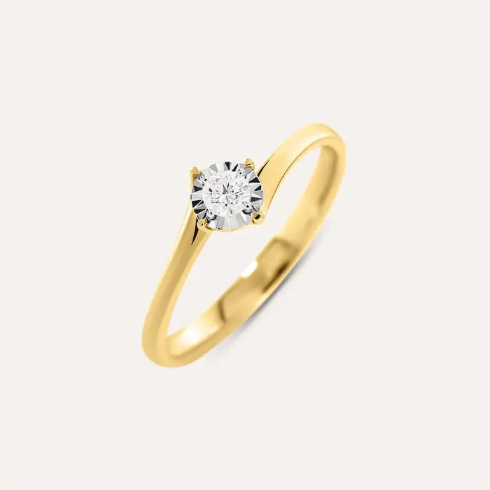 Stroili Anello Solitario Valentino Diamotion Oro Giallo Diamante