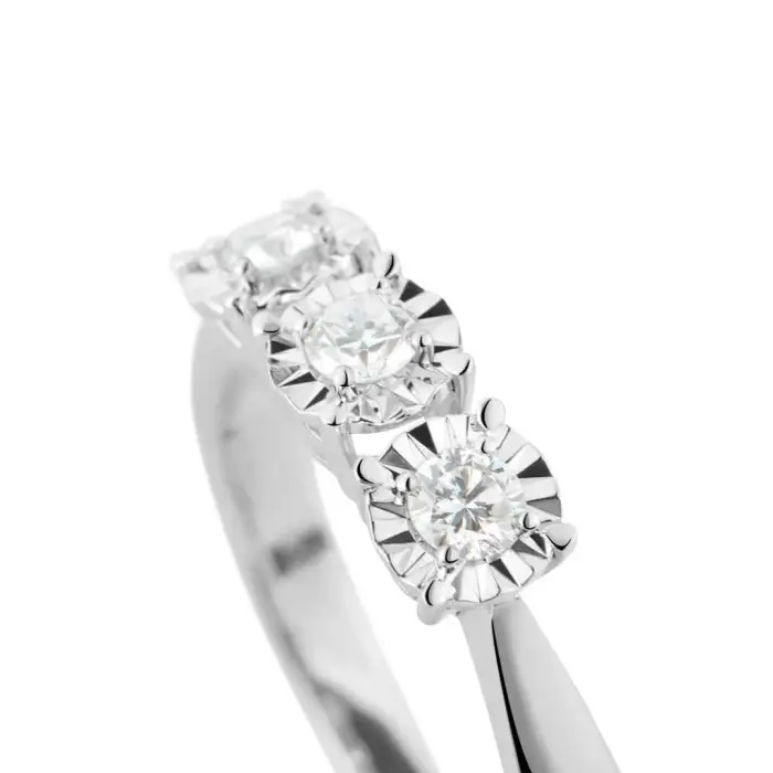 Stroili Anello Trilogy Diamotion Oro Bianco Diamante