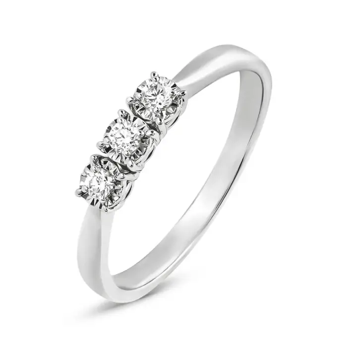 Stroili Anello Trilogy Diamotion Oro Bianco Diamante