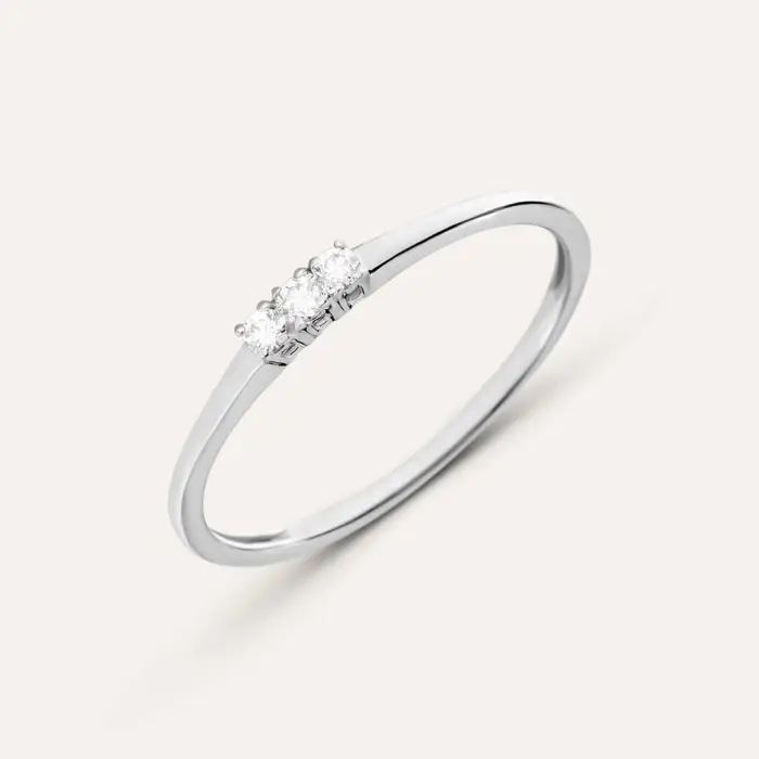 Stroili Anello Trilogy Grace Oro Bianco Diamante
