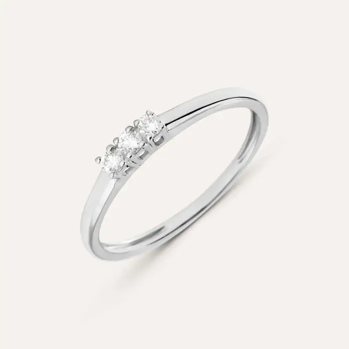 Stroili Anello Trilogy Grace Oro Bianco Diamante