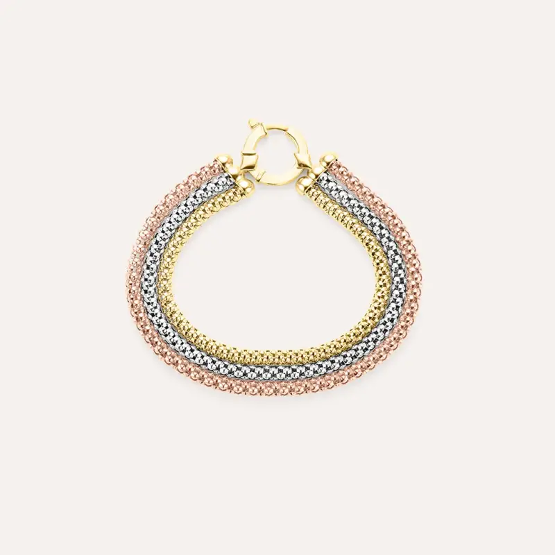 Stroili Bracciale Catena Golden Lover Oro Tricolore