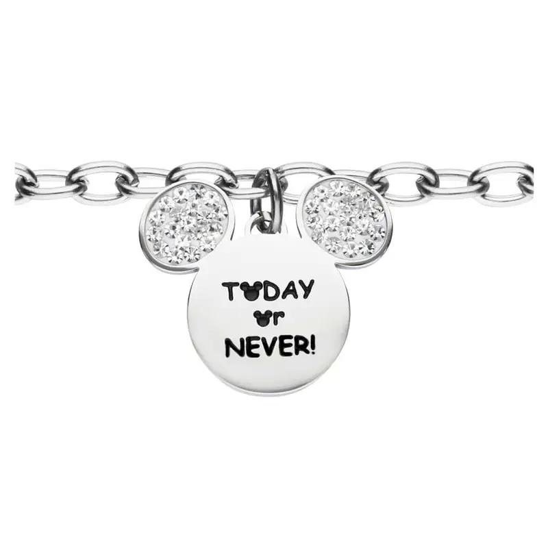 Stroili Bracciale Lady Message Acciaio Disney e Cristalli