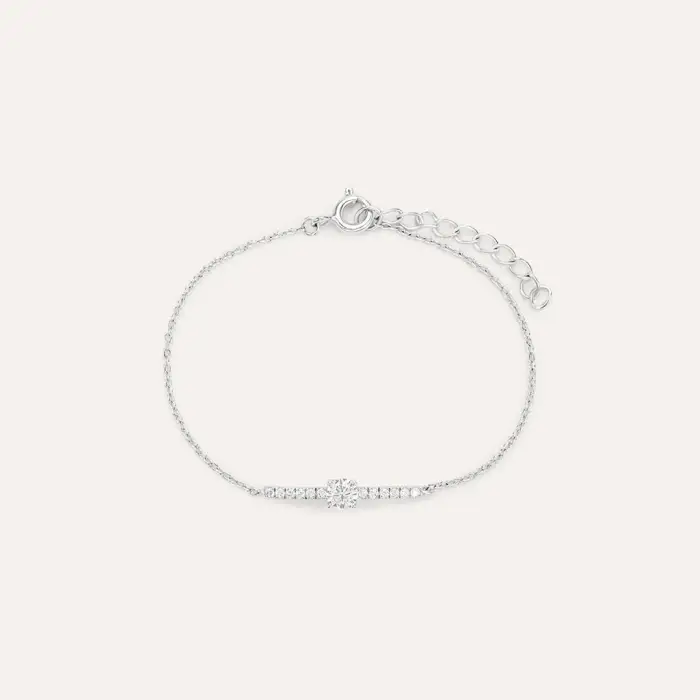 Stroili Bracciale Punto Luce Silver Elegance Argento Rodiato Cubic Zirconia Bianco
