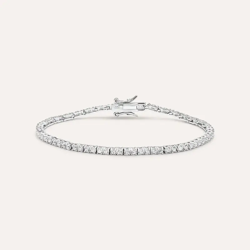 Stroili Bracciale Tennis Silver Elegance Argento Rodiato Cubic Zirconia