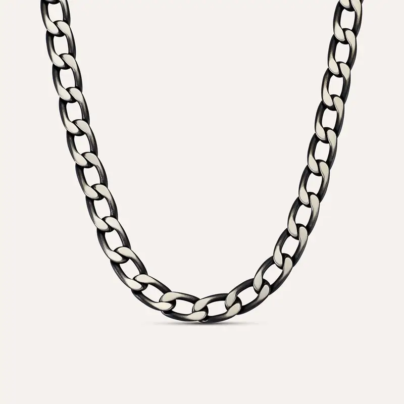 Stroili Catena Man Code Acciaio Nero