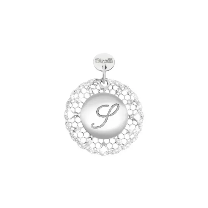 Stroili Charm in argento rodiato e glitter Bianco