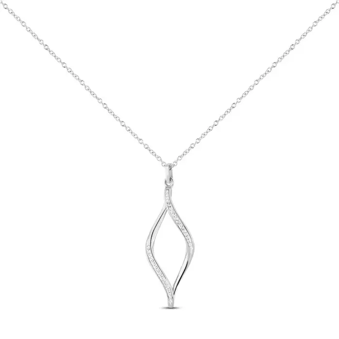 Stroili Collana Aura Acciaio Cristallo Bianco