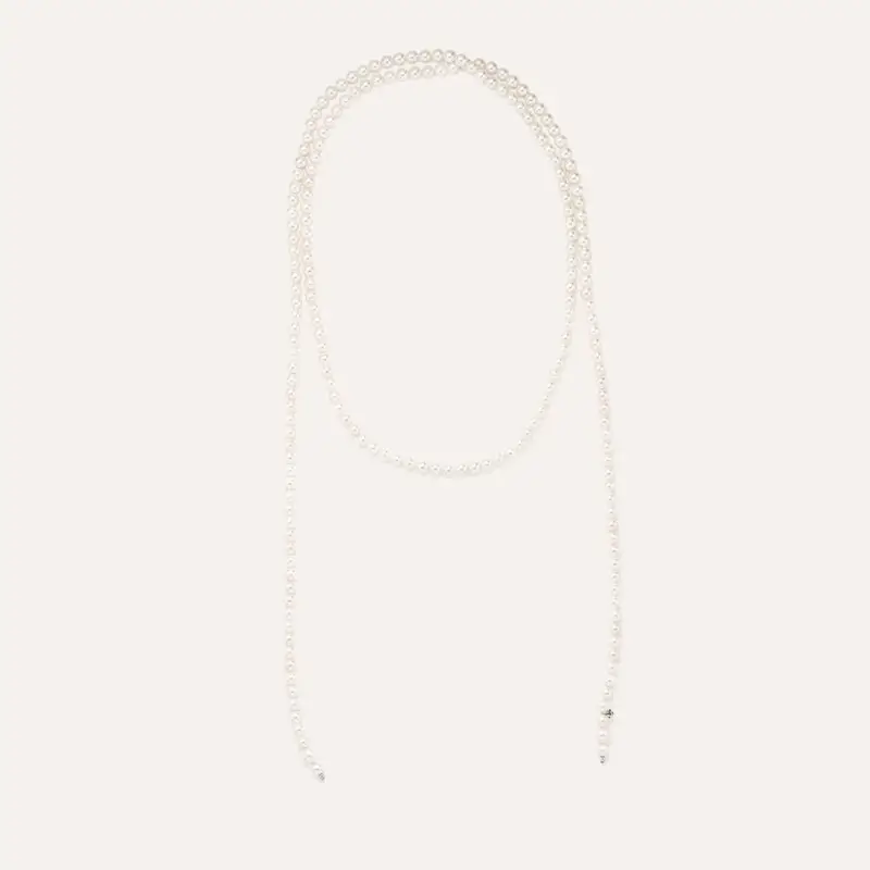 Stroili Collana Cravattino Silver Pearls Argento Rodiato Perla sintentica