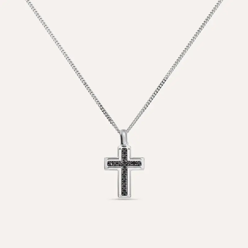 Stroili Collana Gentleman Argento Rodiato Cubic Zirconia