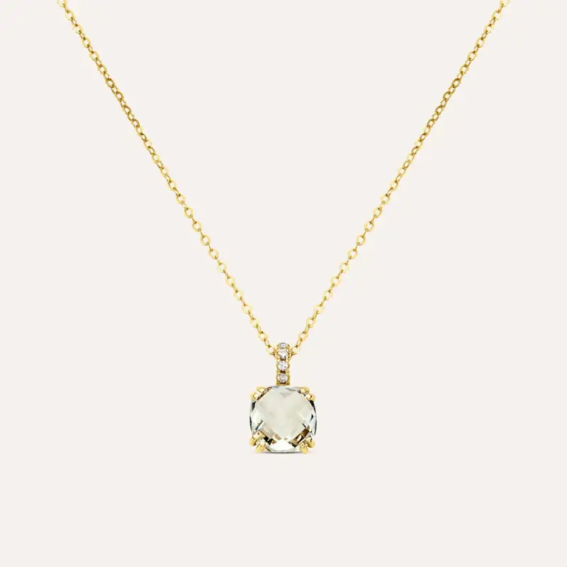 Stroili Collana Punto Luce Amélie Oro Giallo Ametista Cubic Zirconia