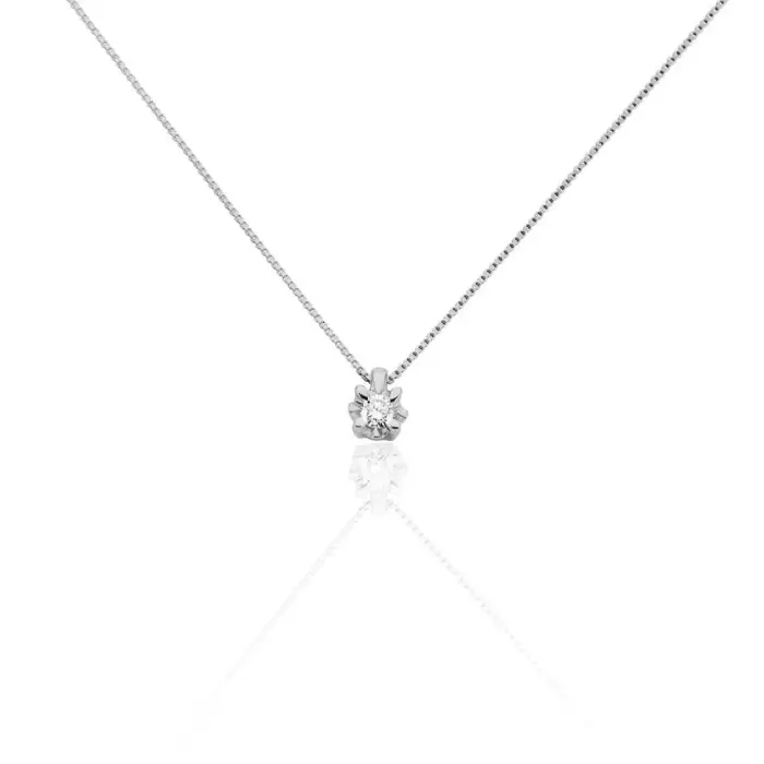 Stroili Collana Punto Luce Diamazing Oro Bianco Diamante