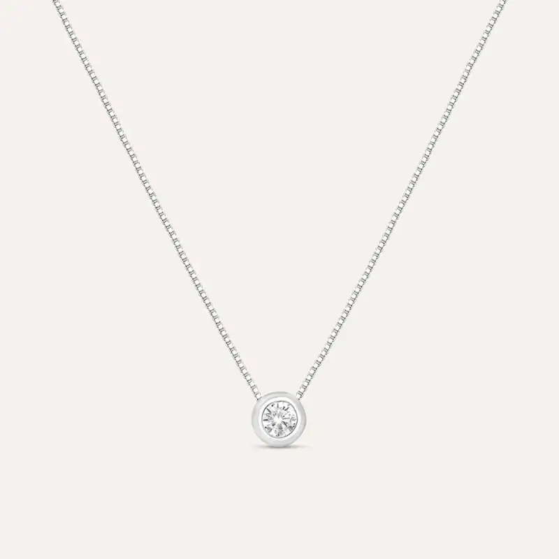 Stroili Collana Punto Luce Silver Elegance Argento Rodiato Cubic Zirconia