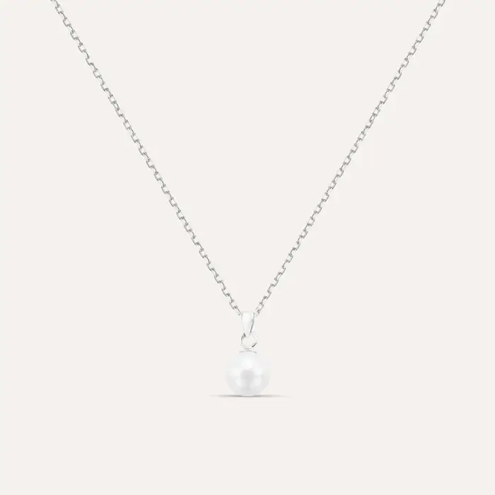 Collana Silver Pearls Argento Rodiato Perla sintentica Bianco