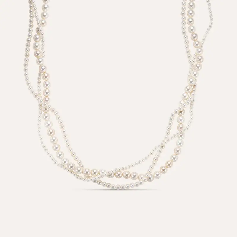 Stroili Collana Silver Pearls Argento Rodiato Perla sintentica