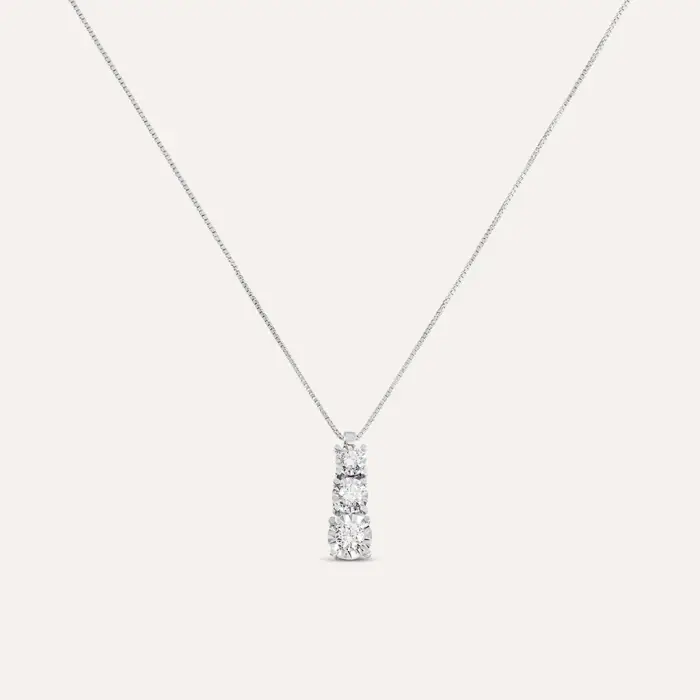 Stroili Collana Trilogy Diamotion Oro Bianco Diamante