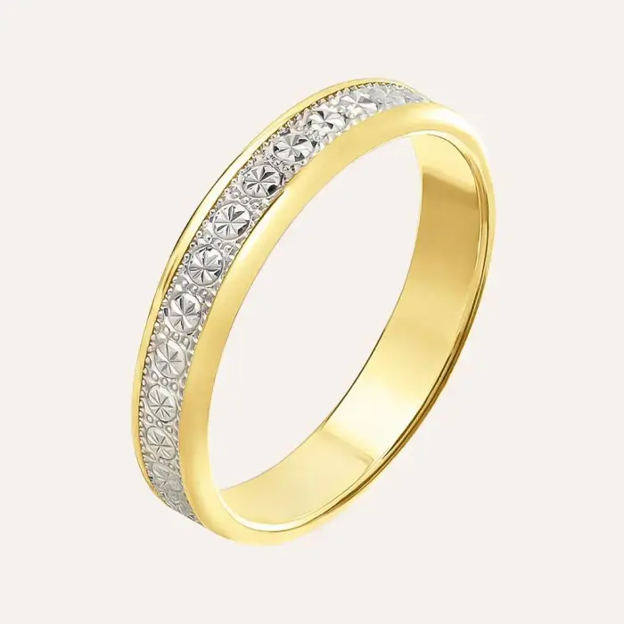 Stroili Fede Classica Diamantata 3 5 mm Oro Bicolore
