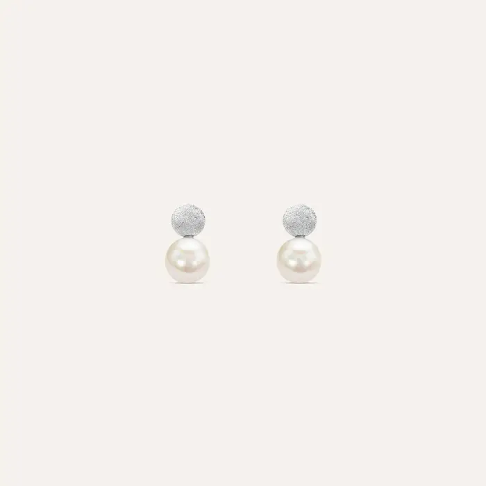Stroili Orecchini Lobo Silver Pearls Argento Rodiato Perla sintentica Bianco