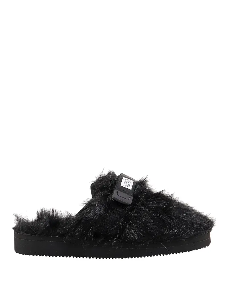 Suicoke Sabot in pelliccia sintetica Nero
