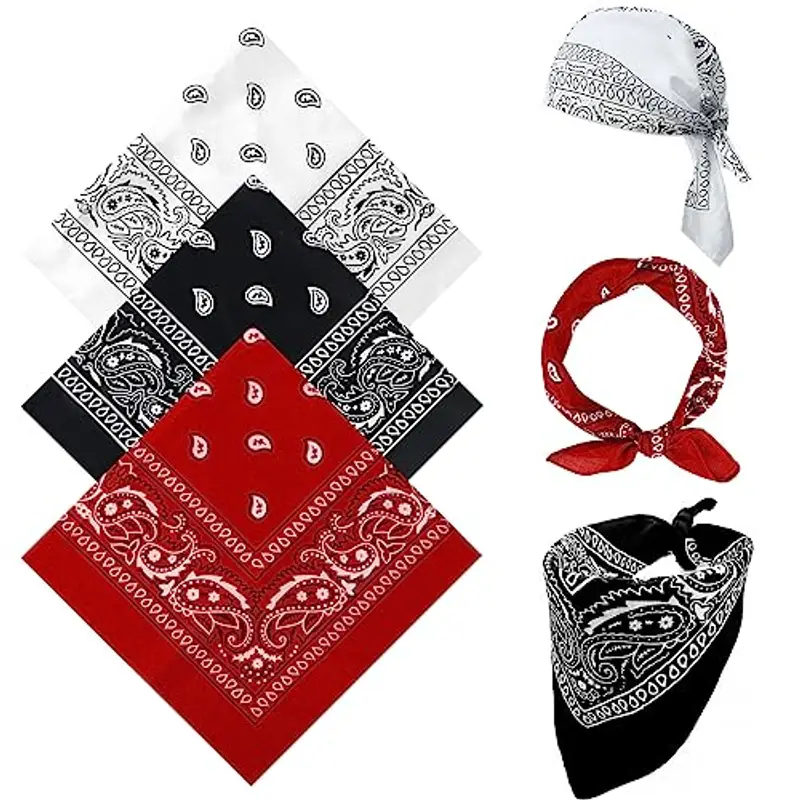 sularpek Set di 3 Bandanas Paisley Multifunzionale