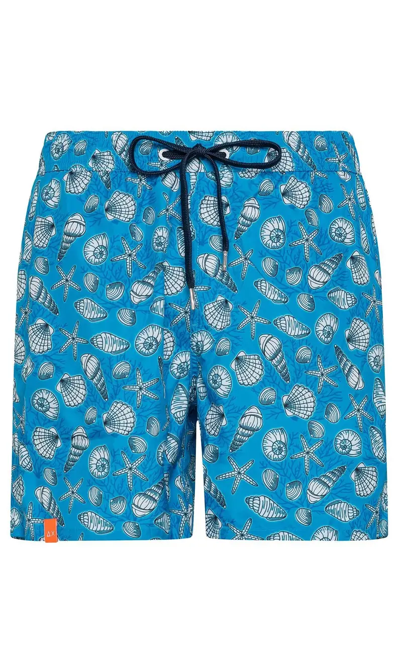 SUN 68 Costume con conchiglie turchese, colore turchese