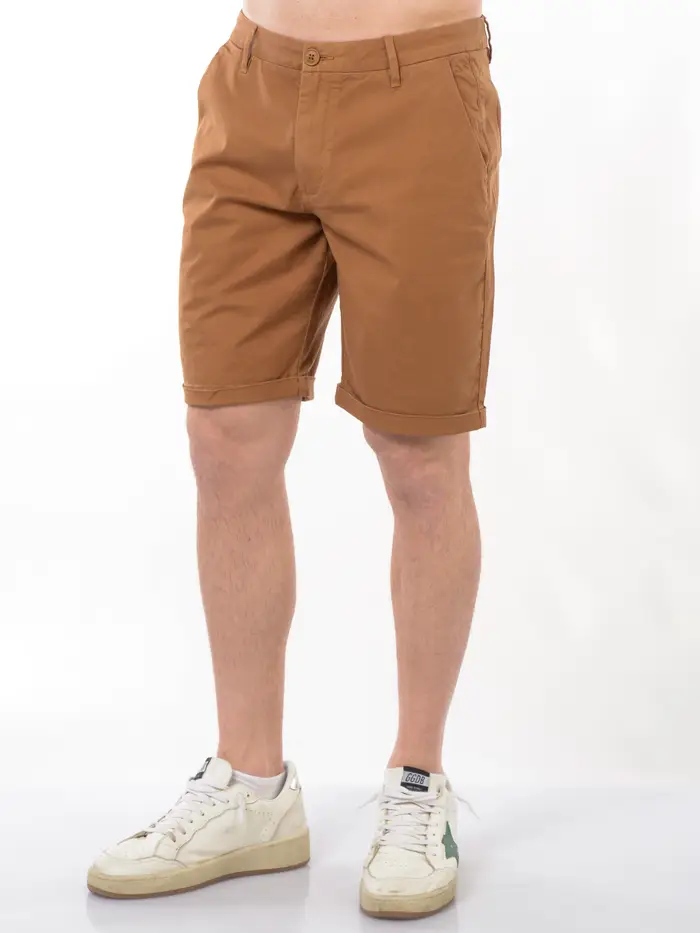 SUN68 bermuda da uomo chino in cotone MARRON