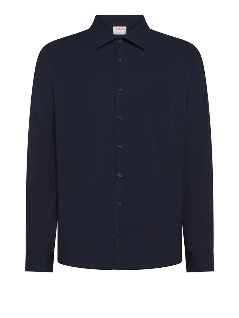camicia classica sun68 da uomo - blu